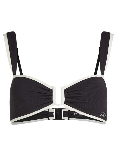 Karl Lagerfeld Sutien costum de baie Signatur negru alb