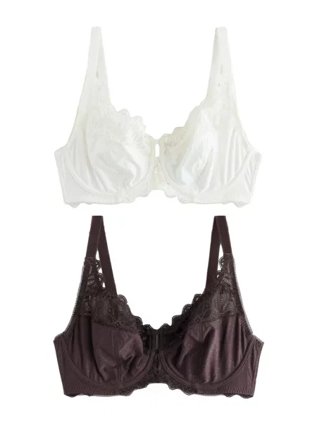 Next Sutien ciocolatiu alb