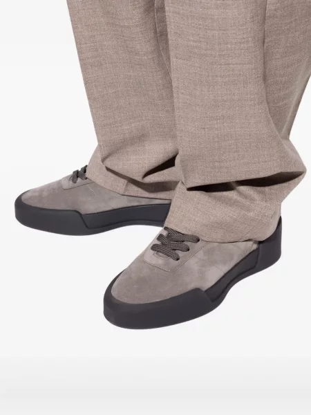 Велурени маратонки Fear Of God с връзки сиво