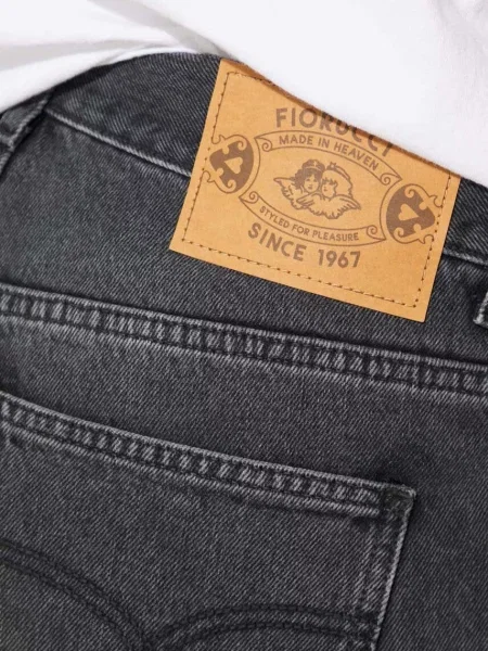 Прямые джинсы Fiorucci с высокой посадкой черные