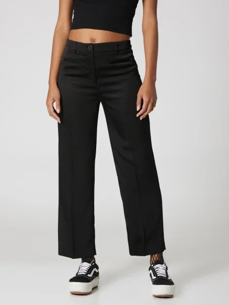 A LOT LESS Pantaloni cu dungă Madlen' negru