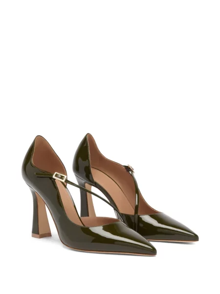 Pantofi cu toc Malone Souliers cu cataramă verde