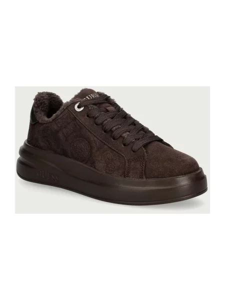 Sneakersy Guess zamszowe brązowe