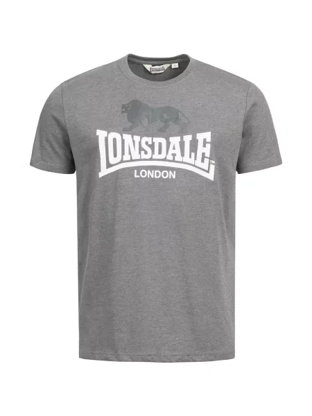 LONSDALE Tricou Gargrave gri închis alb