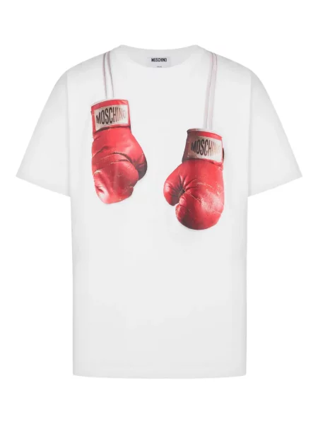Tricou Moschino cu imagine alb