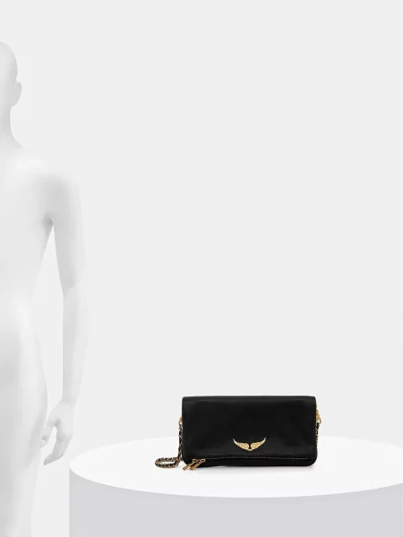 Zadig&Voltaire női bőr táska ROCK GRAINED LEATHER fekete