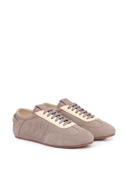 Sneakerși Msgm de catifea cord cu autograf maro