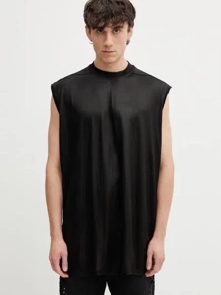 Rick Owens Koszulki Mężczyzna M Sleeveless Crew Neck T-shirt czarny