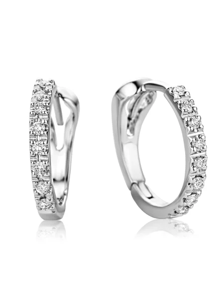 DIAMANT LETERNEL Cercei Ohrringe aus Weißgold mit Diamant argintiu