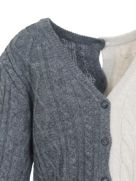 Cardigan Moschino tricotate alb