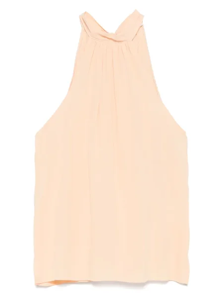 Top Patrizia Pepe cu gât halter portocaliu