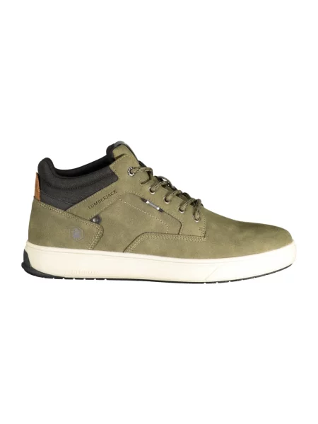 Sneakersy Lumberjack sznurowane koronkowe zielone