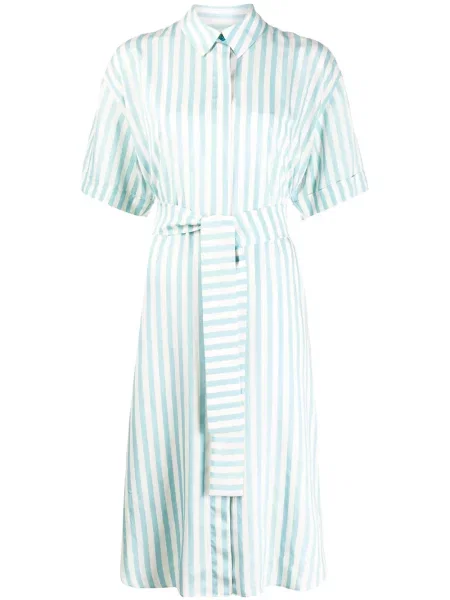 Rochie tip cămașă Ps Paul Smith cu dungi de costum albastru