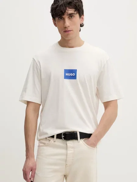 HUGO Blue tričko Nayonix béžové