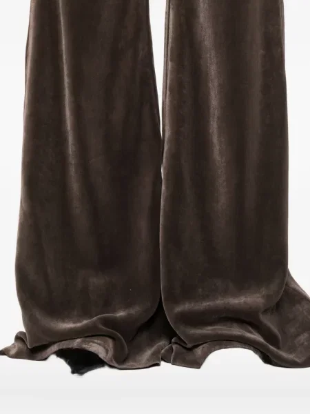 Pantaloni Rick Owens de catifea maro
