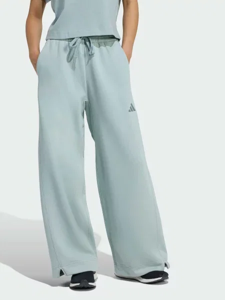 Штани палаццо adidas зелений