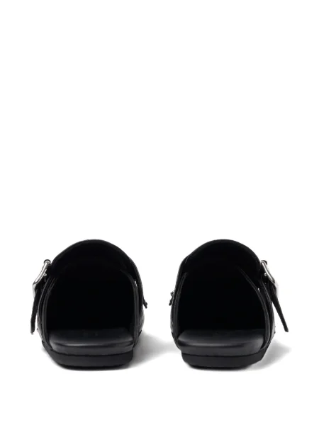Papuci tip mules Scarosso cu franjuri negru