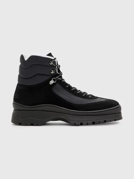 Високи обувки AllSaints Lucas Suede Hiker черно