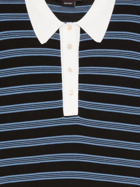 Polo Wales Bonner w paski brązowe