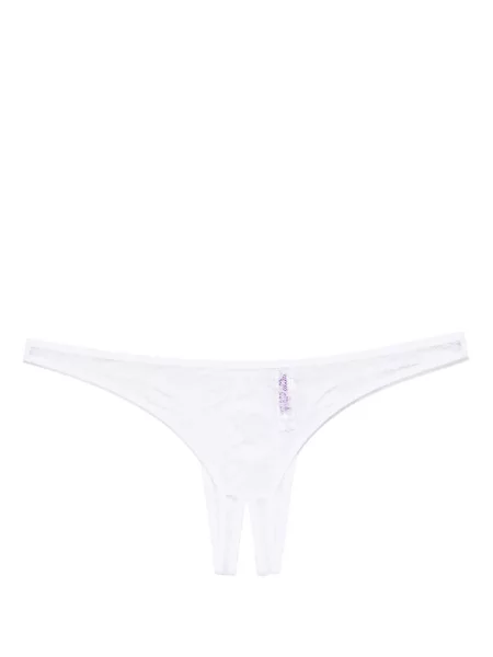 Chiloți tanga Maison Close alb