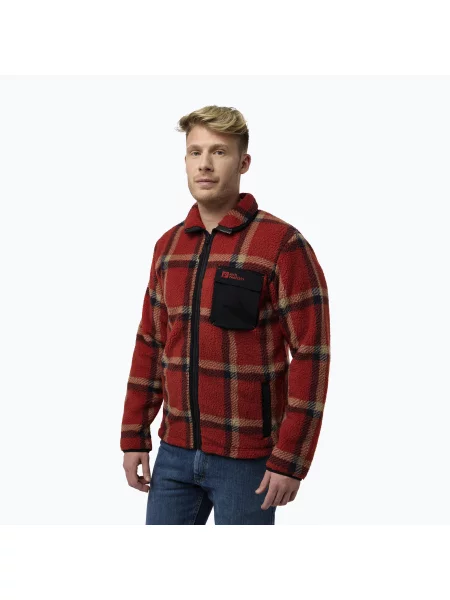 Fleece kockás fleece melegítő felső Jack Wolfskin