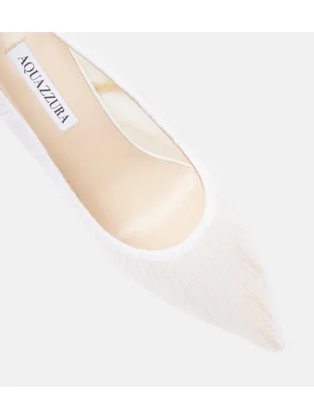 Pantofi cu toc Aquazzura din satin alb
