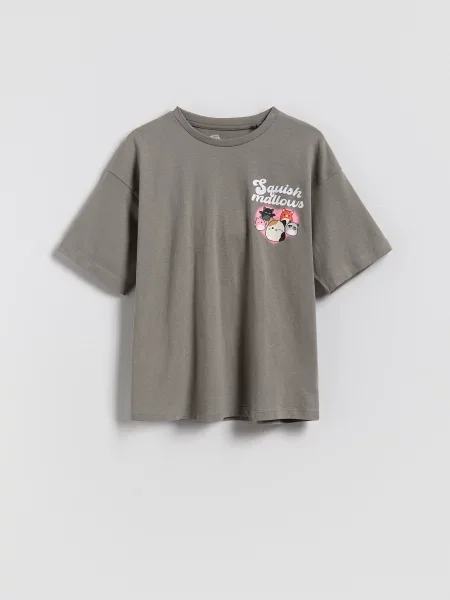 Reserved Tricou din Squishmallows gri-închis gri
