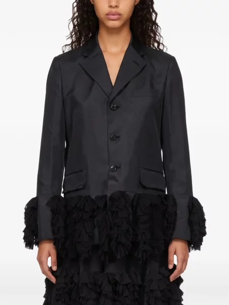 Geacă Comme Des Garçons cu volane negru