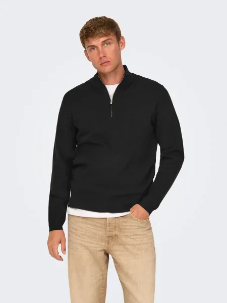 Only & Sons Pulover ONSCooper' negru