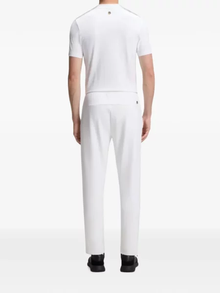 Pantaloni Boss cu imagine alergare alb