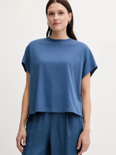 Тениска United Colors of Benetton дамска синьо