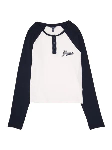GUESS Tricou bleumarin alb