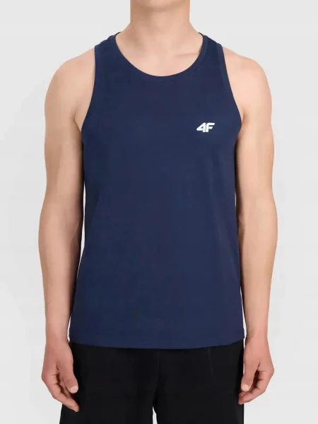 KOSZULKA 4F T-SHIRT NA RAMIĄCZKA BEZ RĘKAWÓW niebieska
