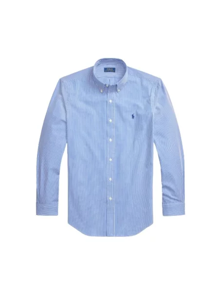 Koszula Polo Ralph Lauren w paski z paskiem niebieska