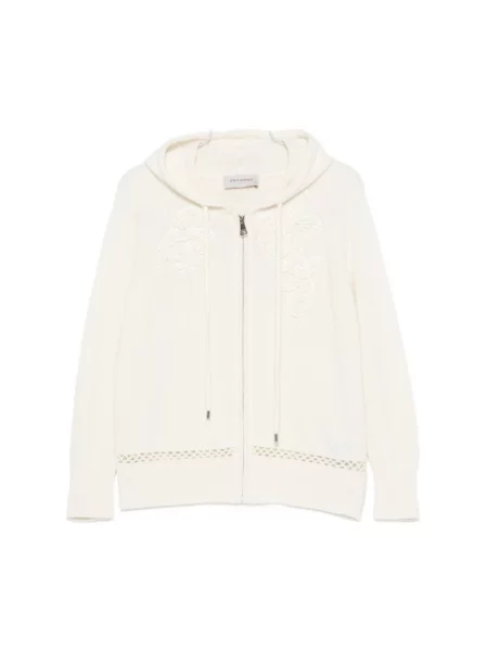 Bluza z kapturem Ermanno Scervino z kapturem biała