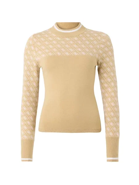 GUESS Pulover AUBREY gri taupe alb