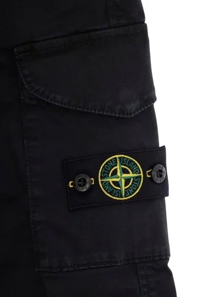 Spodnie cargo dziecięce Stone Island czarne