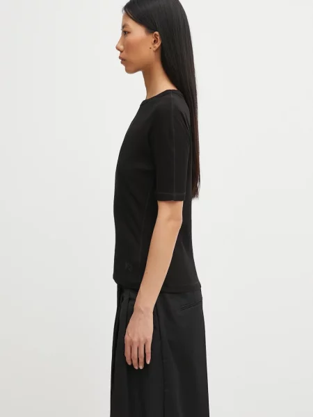 T-shirt Fitted Short Sleeve T-Shirt Black S czarna