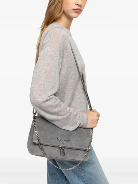 Τσάντα Zadig&voltaire σουέτ γκρι
