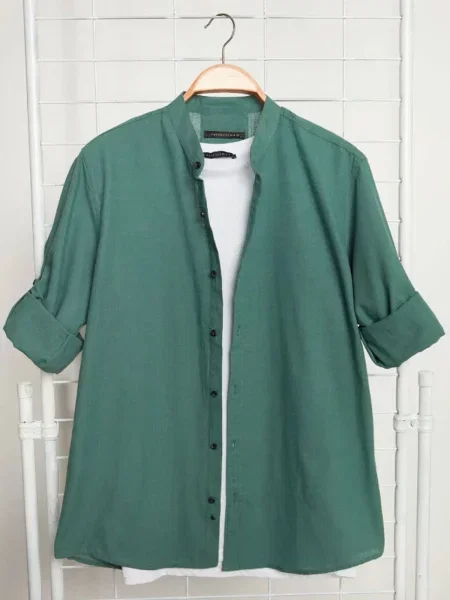 Cămașă Trendyol verde