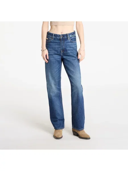 Jeansy Calvin Klein Jeans Signature Straight Short Jeans Blue 25 niebieskie