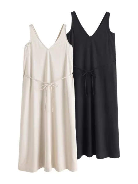 The Set Rochie bej negru