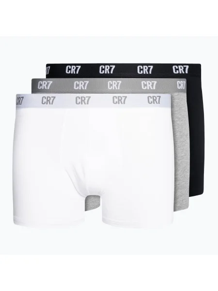 Olcsóbban. Férfi Basic Trunk boxeralsó 3 pár fehér/ szürkésnarancs/ fekete. Méret: fehér