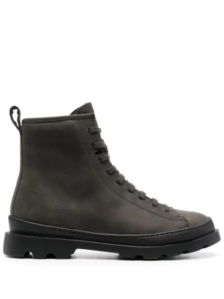 Botine Camper cu șireturi din piele gri