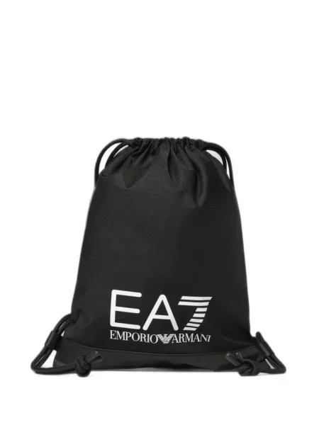 Раница Ea7 Emporio Armani с принт с връзки черно
