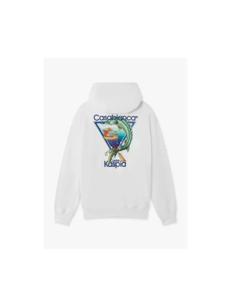 Bluza z kapturem Casablanca z kapturem do tenisa biała