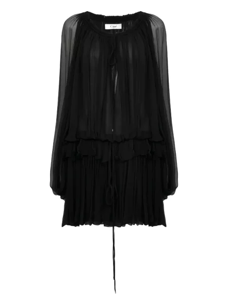 Rochie maxi Chloé lungă de costum negru