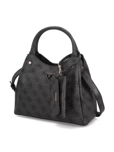 Shopper kabelka Guess s autogramem černá
