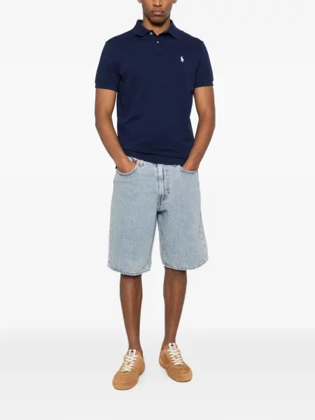 Polo Polo Ralph Lauren din satin cu model floral cu imagine albastru