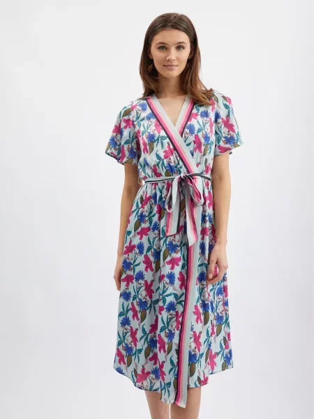 Obleka Orsay s cvetličnim vzorcem modra